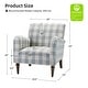 preview thumbnail 10 of 43, HULALA HOME Mandan 29.5" Wide Farmhouse Accent Armchair with Solid Wood Legs