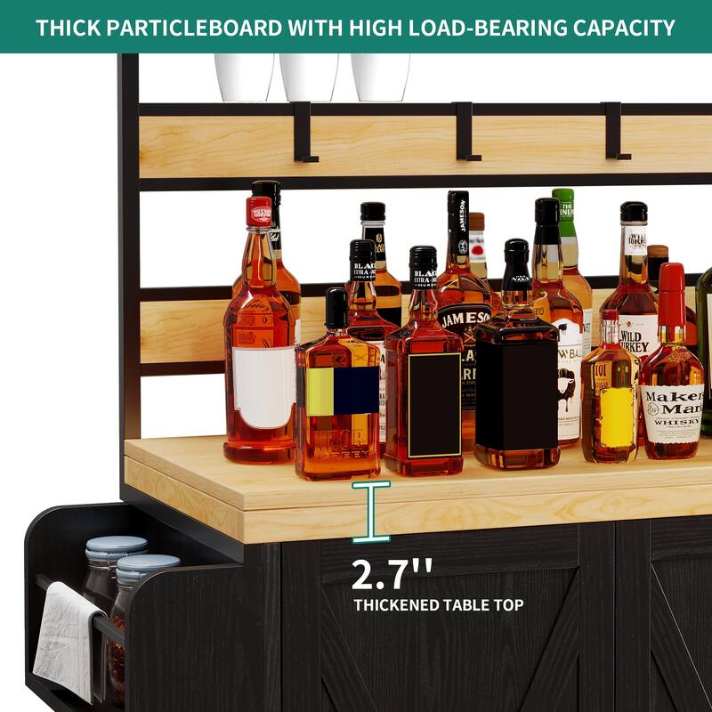 Moasis Rolling Kitchen Island Storage Shelf Mesh Panel with 3-Drawer Hooks Spice Rack Glass Holder