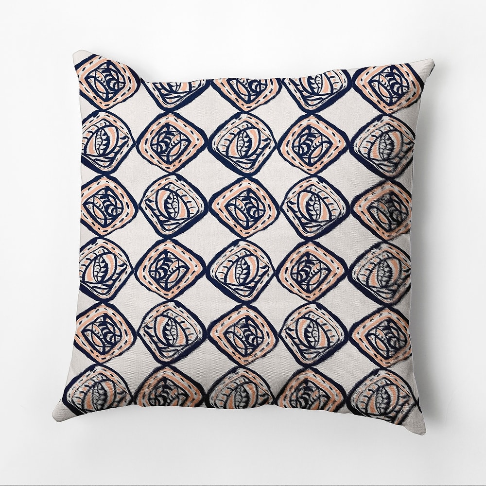Cowry Check Outdoor Pillow
