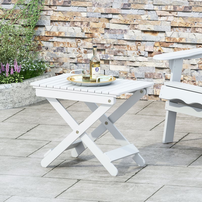 Outdoor Folding Wooden Side Table