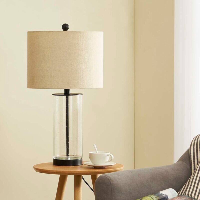 23.75" Clear Glass Table Lamp Set (Set of 2) - 13*13*23.75