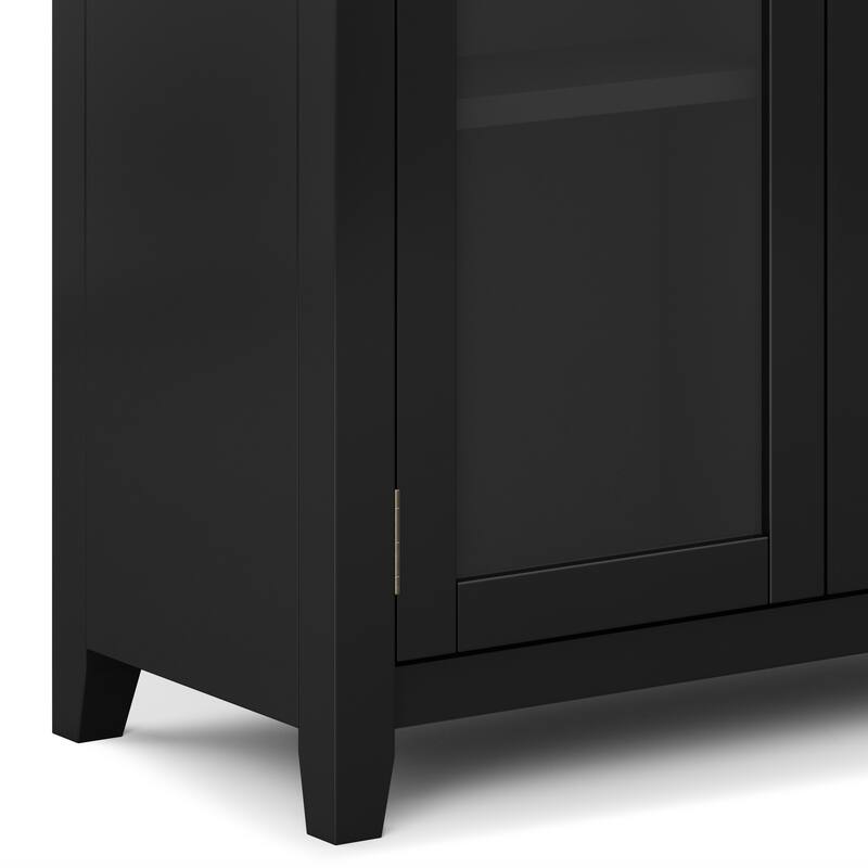 WYNDENHALL Essex SOLID WOOD 30 inch Wide Contemporary Low Storage Cabinet - 30"w x 14"d x 31" h