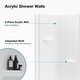 preview thumbnail 8 of 6, Ove Decors Breeze 32" Satin Nickel Shower Kit, Clear Panels, Walls and Base