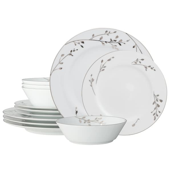 slide 2 of 5, Noritake Birchwood 12-Piece Dinnerware Set, Service For 4