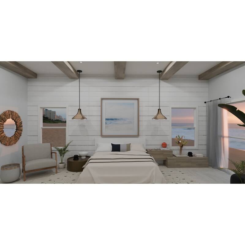 Delilah 1-Light Matte Black Pendant Light