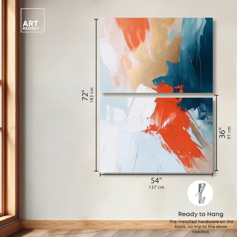 Bold and Bright I Canvas Set of 2 by Art Remedy, Gallery Wrapped