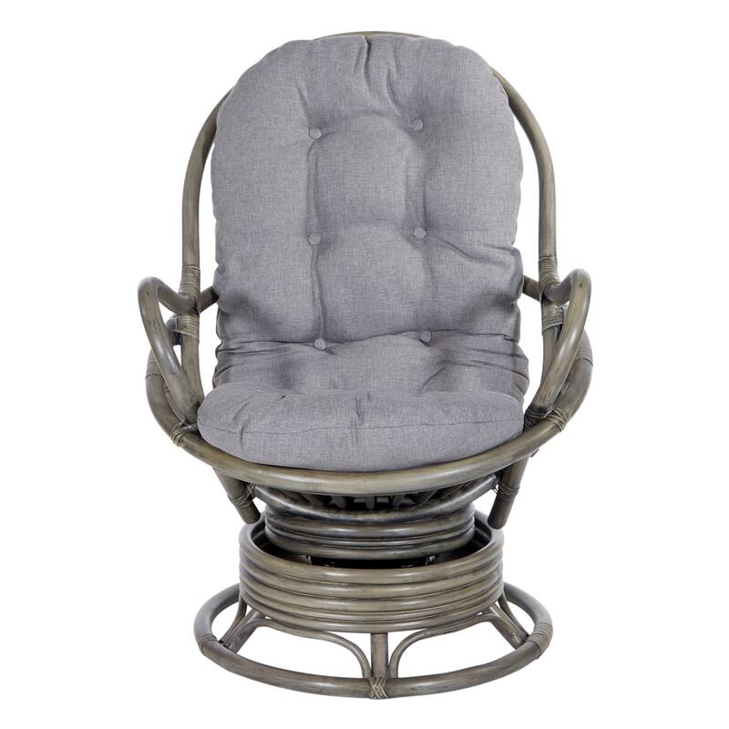 Rattan Swivel Rocker Chair