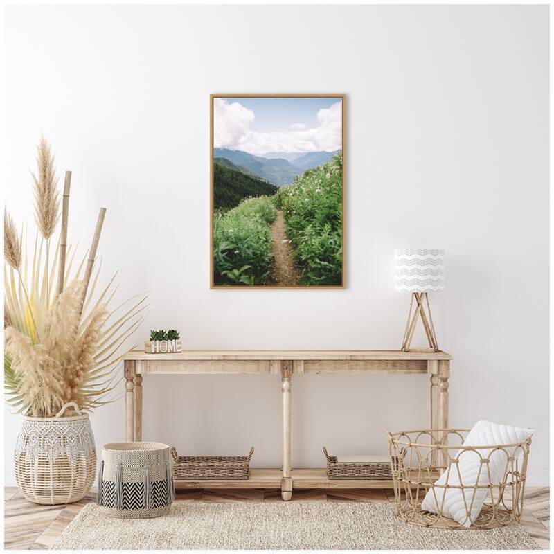 Kate and Laurel Sylvie Mountain Trail Scenic Landscape Framed Canvas by Patricia Hasz of Patricia Rae Photography