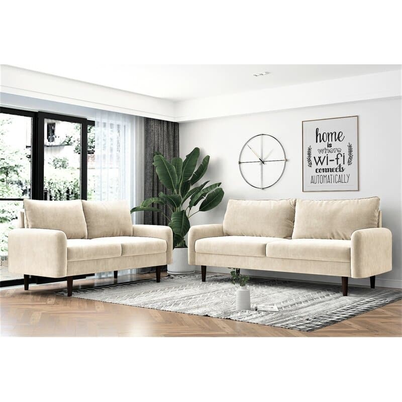 Greco 2 Piece Living Room Set - Beige