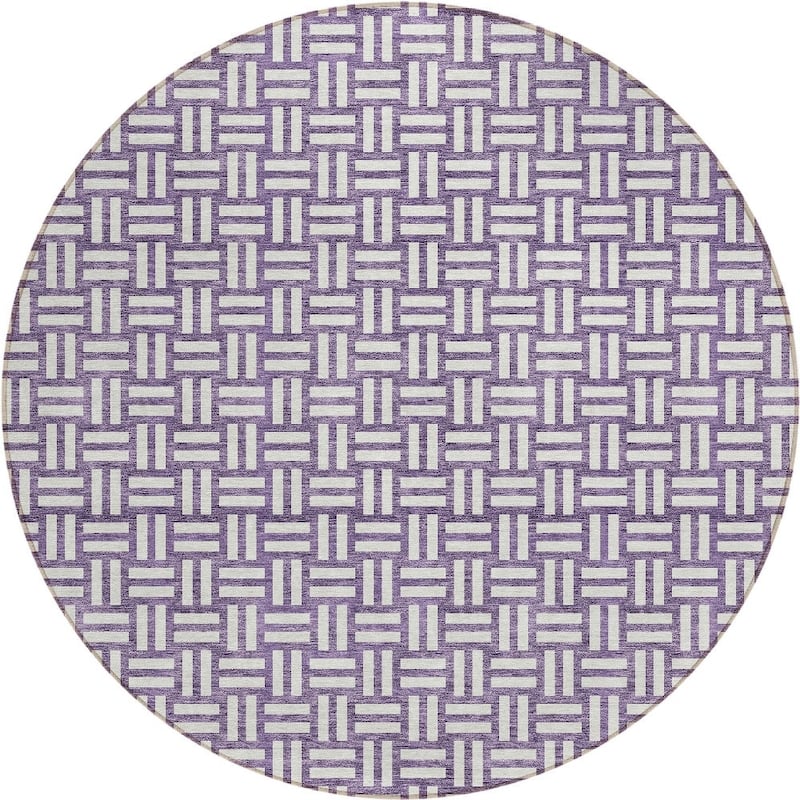 HomeRoots Geometric Transitional Rectangle Outdoor Rug