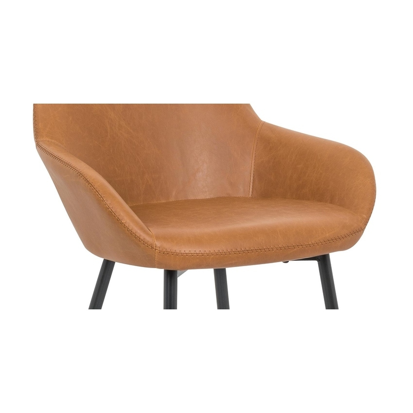 Faux leather hotsell tan chair
