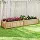 preview thumbnail 15 of 19, Costway Wooden Raised Garden Bed Outdoor Rectangular Planter Box with - See Details