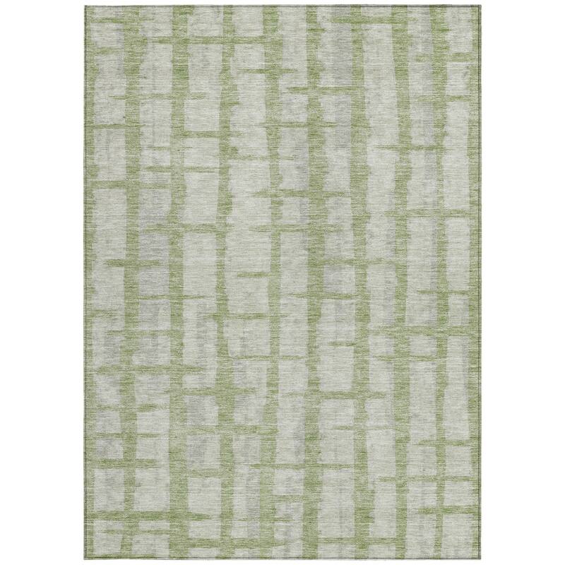 HomeRoots Striped Transitional Rectangle Outdoor Rug