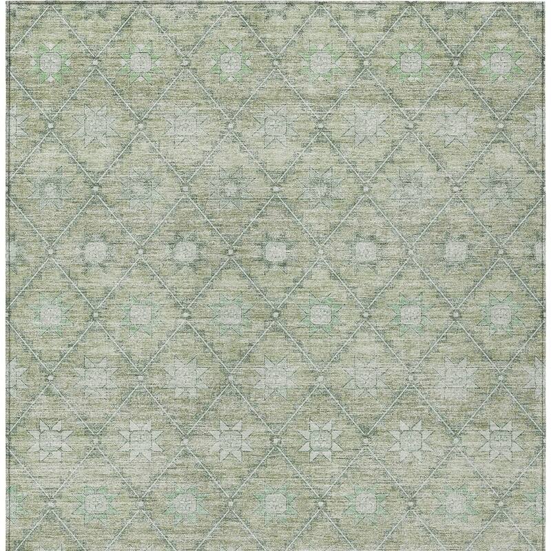 HomeRoots Floral Transitional Rectangle Outdoor Rug