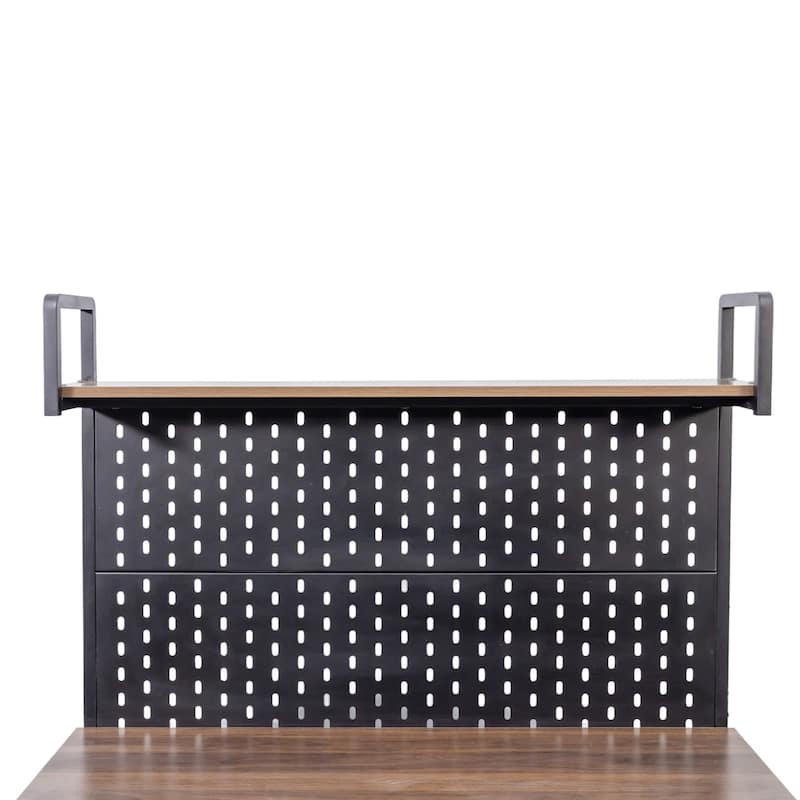 Kitchen Buffet Sideboard, Kitchen Island with Pegboard Organizer, Kitchen Cabinet with Adjustable Shelves