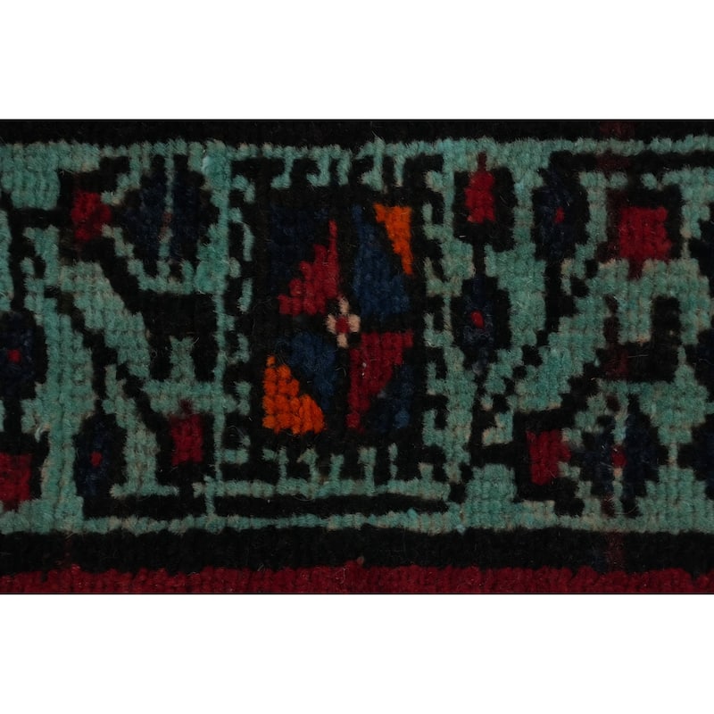 Hand Knotted Oriental 100% Wool Carpet Traditional Tribal Red Ardebil Area Rug - 5' 2'' X 3' 0''