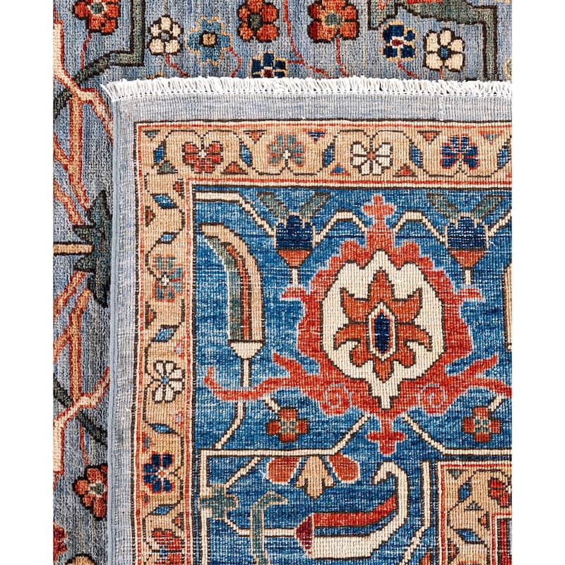 Serapi One-of-a-Kind Hand-Knotted Area Rug - Gray - 8' 10" x 11' 11"