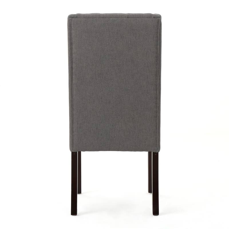 Wingback Upholstered Dining Chairs Set of 2, Fabric Side Dining Room Chairs with Tufted Button, Home Kitchen Wood Chairs