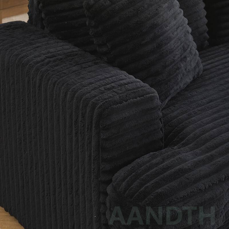 3-Seat corduroy Sofe With 4 Pillows