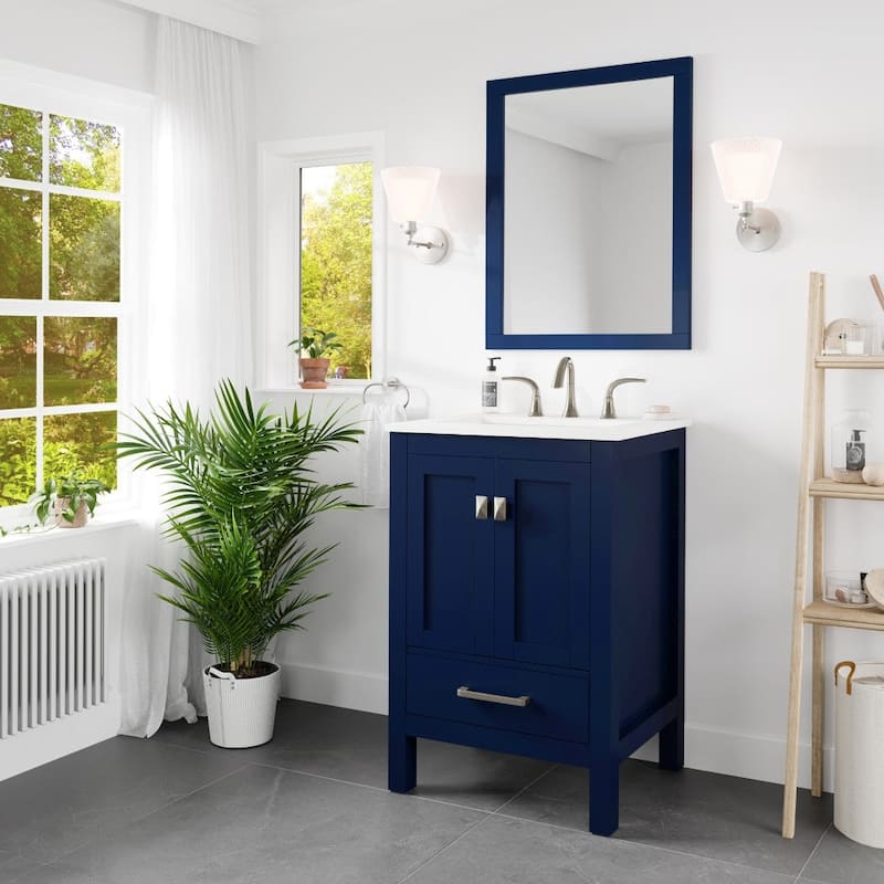 Eviva Aberdeen 24"W Bath Vanity with Carrara Quartz Top