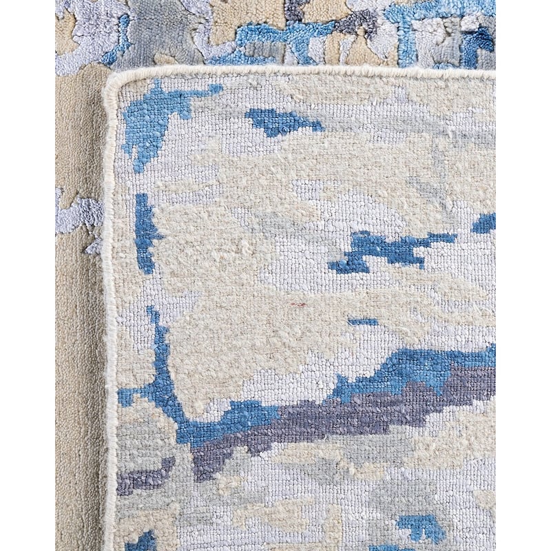 Modern One-of-a-Kind Hand-Knotted Area Rug - Beige, 8' 2" x 10' 0" - 8' 2" x 10' 0"