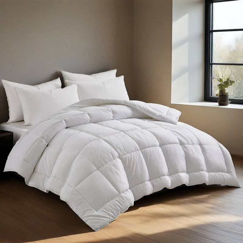 Simply Essential™ All Season Down Alternative Comforter with Grid-Pattern Jacquard