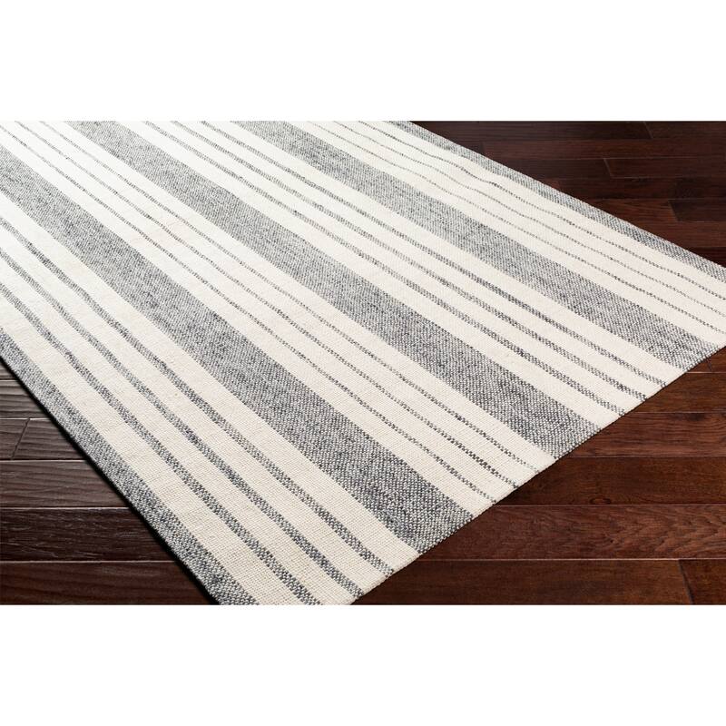 Livabliss Jina Handmade Cottage Striped Wool & Viscose Area Rug