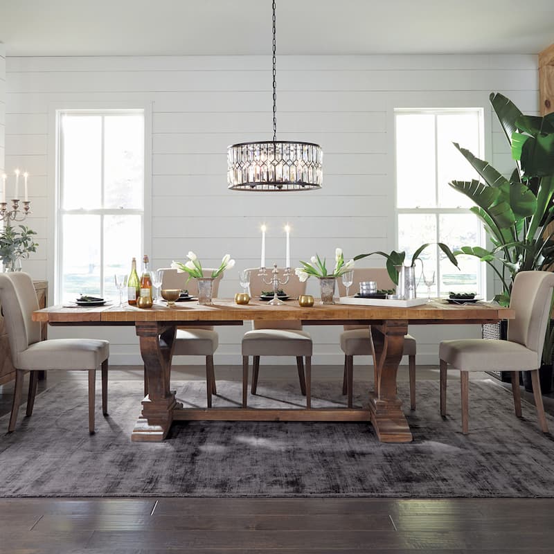 Classic Home Alexander 86"-110" Reclaimed Pine Extendable Dining Table - 86-110Wx40Dx30H