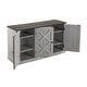 preview thumbnail 6 of 13, 48" Rustic Wood Finish Buffet Cabinet with 3 Doors - Ample Storage - 48" in Width
