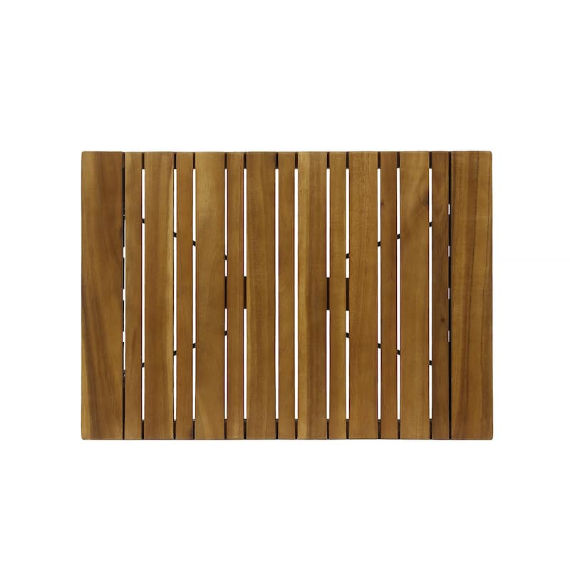 Lauren Outdoor Acacia Wood Foldable Side Table by GDFStudio - 19.75"W x 13.75"D x 16"H