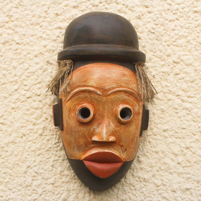 Novica Handmade Ogoni Face African Wood Mask