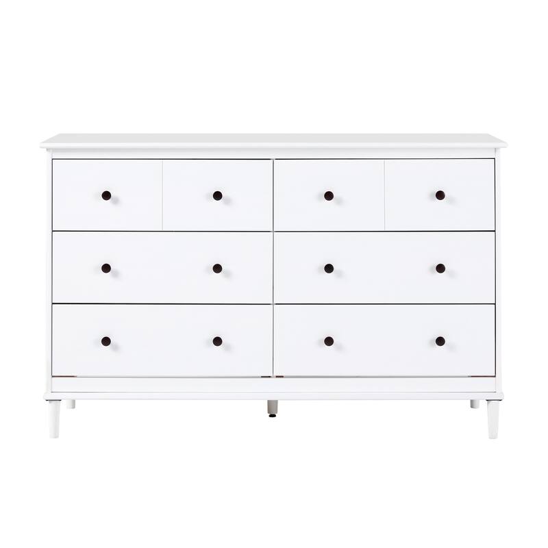 Walker Edison Bullrushes 6-Drawer Solid Wood Dresser