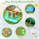 preview thumbnail 11 of 24, Inflatable Waterslide Bounce House Climbing Wall Ball Pit with Blower - Green, Yellow and Blue - 145" x 120" x 91" (L x W x H)