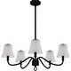 preview thumbnail 2 of 5, McKinney 5-Light Matte Black Chandelier
