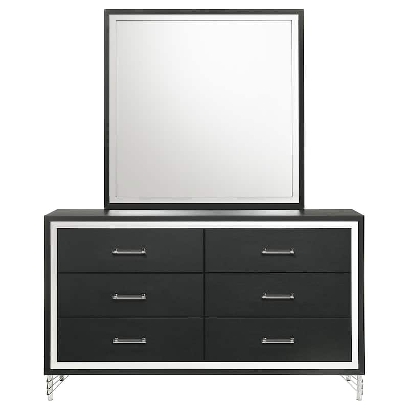 Lucia Modern Classic 6-drawer Dresser White