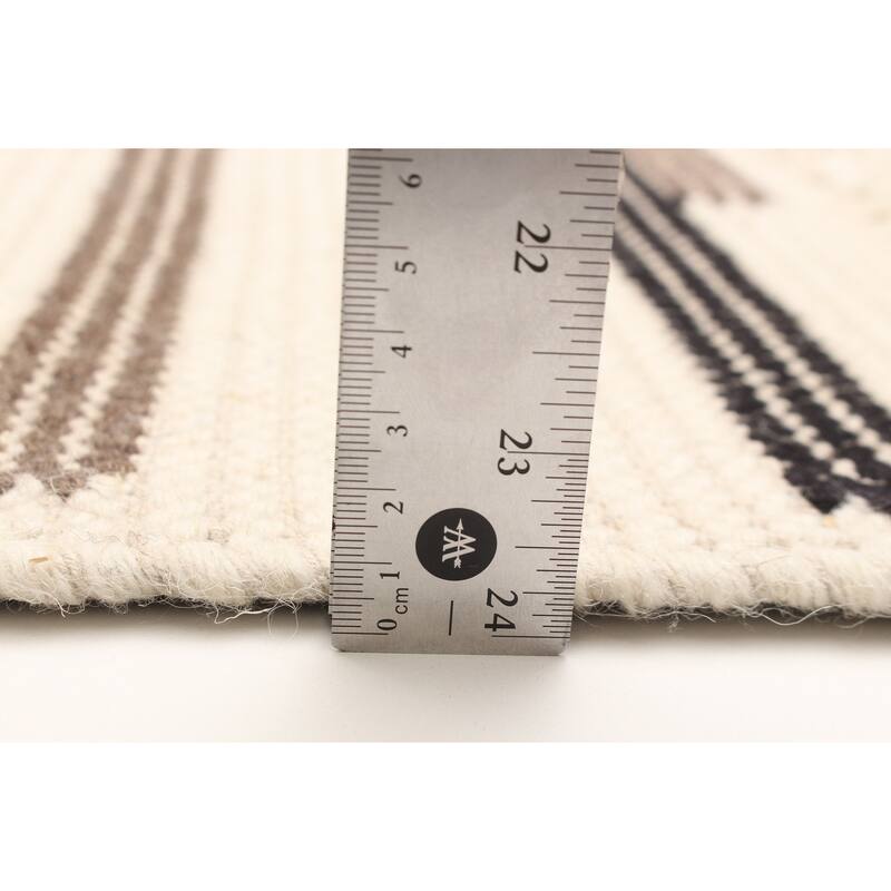 ECARPETGALLERY Hand Tufted Timeless Cream Wool Rug - 5'0 x 8'0