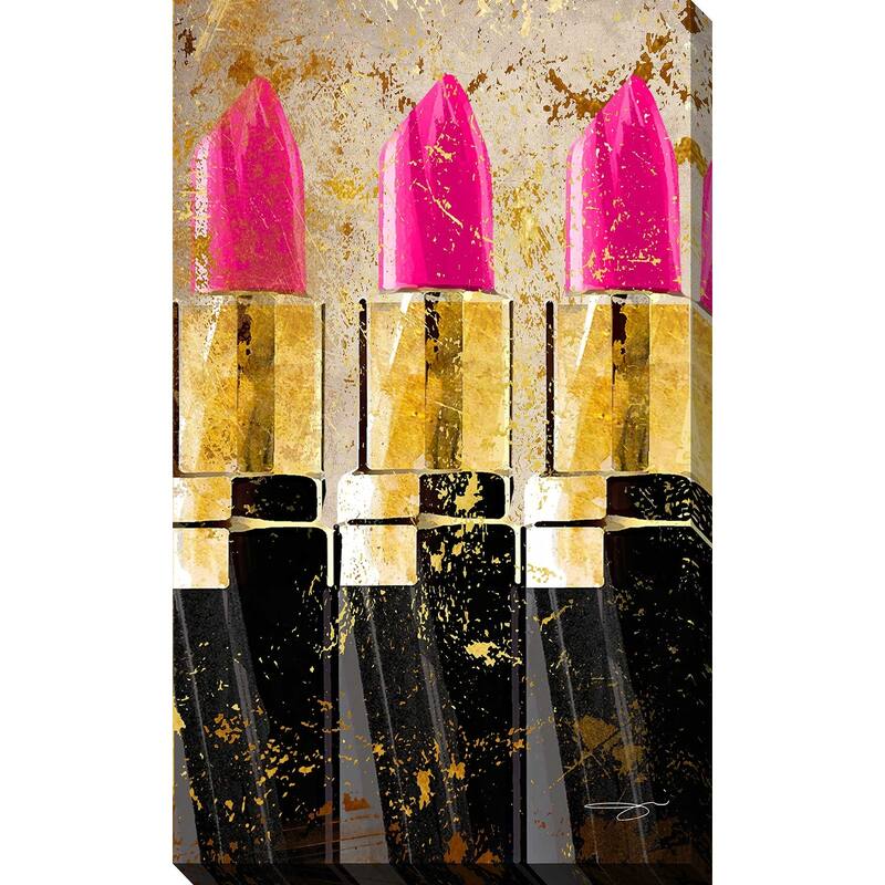 "Pink Lips" by Jodi Print on Canvas