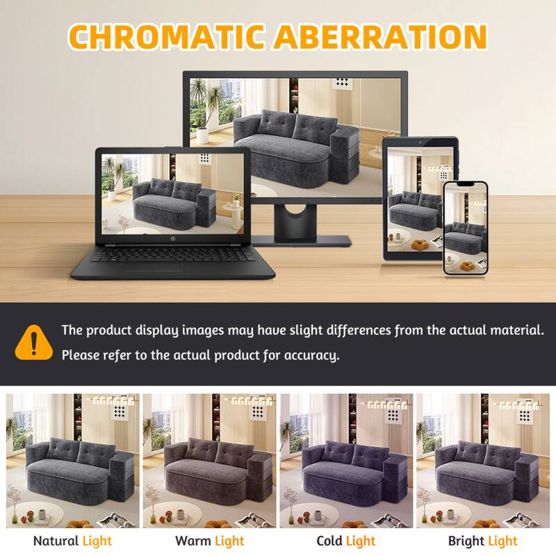 78.7 Inch Convertible Floor Sofa Bed, Plush Corduroy Sleeper Couch with Blanket and 2 Pillows, Deep Seat