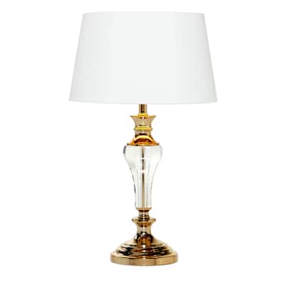 Gold Glass Room Table Lamp - 15 x 15 x 27