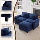 preview thumbnail 99 of 109, Modular Cloud Chenille Sectional Sofa with Ottomans, Deep Seat Convertible L-Shaped or U-Shaped Couch