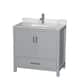 Option Gray / White Carrara Marble Top