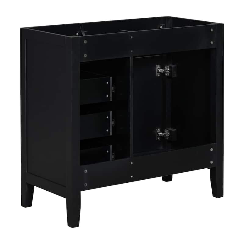 Roomfitters 36" Bathroom Vanity without Sink, Cabinet Base Only, Bathroom Cabinet with Drawers, Solid Frame and MDF Board