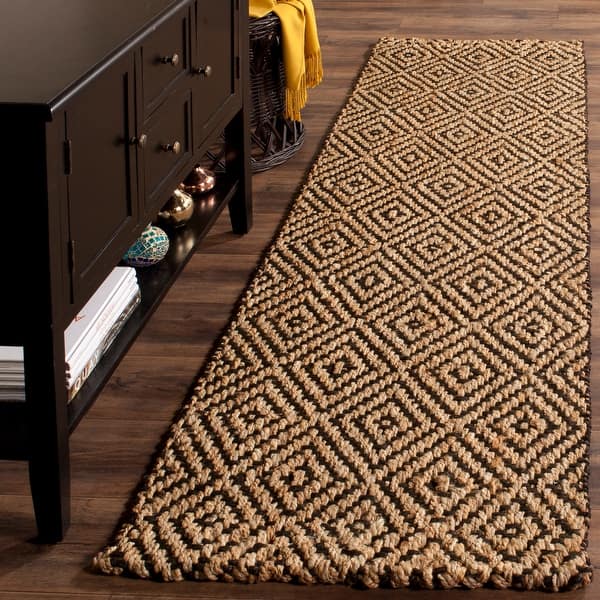 slide 2 of 41, SAFAVIEH Handmade Natural Fiber Svana Jute Rug 2'3" x 8' Runner - Natural/Black