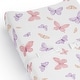 preview thumbnail 4 of 4, Sweet Jojo Designs Pink and Purple Shabby Chic Butterfly Girl Changing Pad Cover Sheet Yellow Colorful Pastel Lilac Watercolor