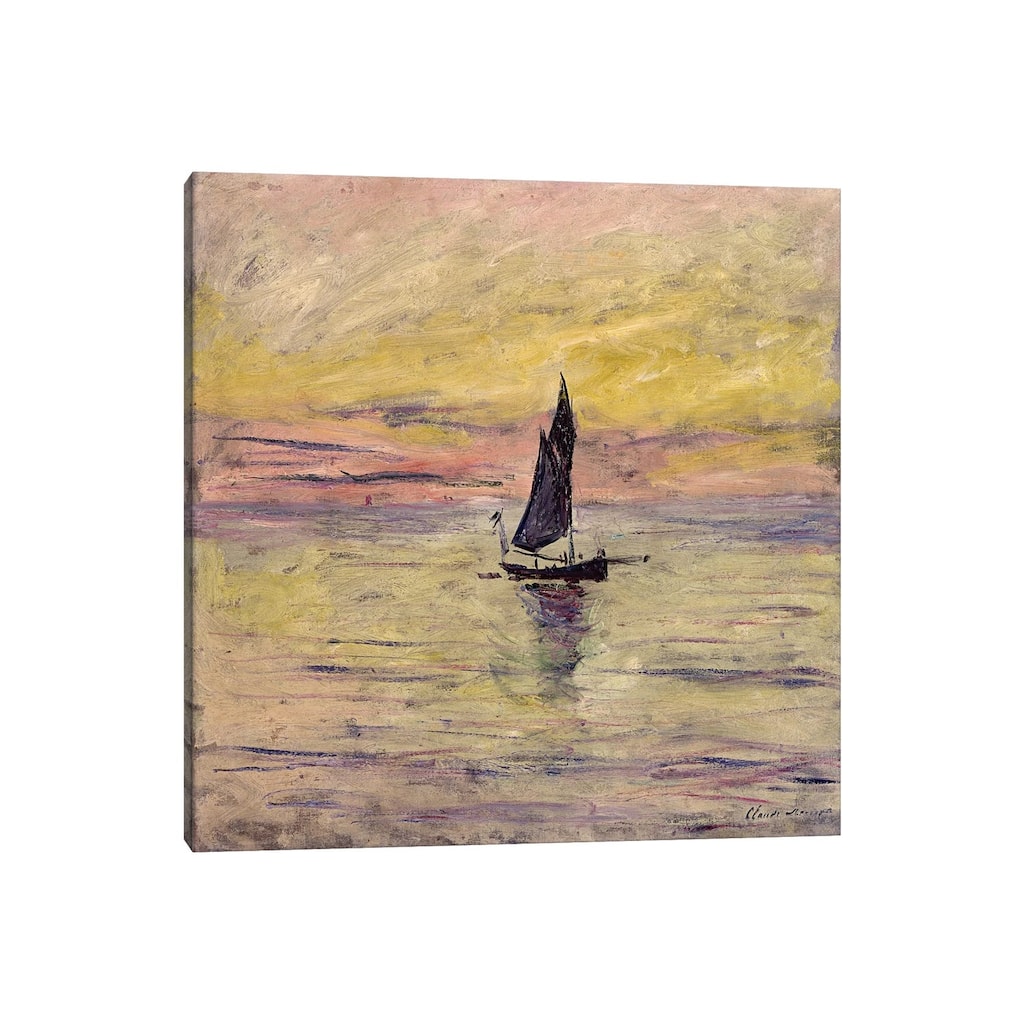 iCanvas "The Sailing Boat, Evening Effect, 1885 " by Claude Monet Canvas Print