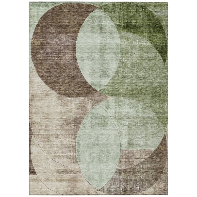 HomeRoots Geometric Transitional Rectangle Outdoor Rug