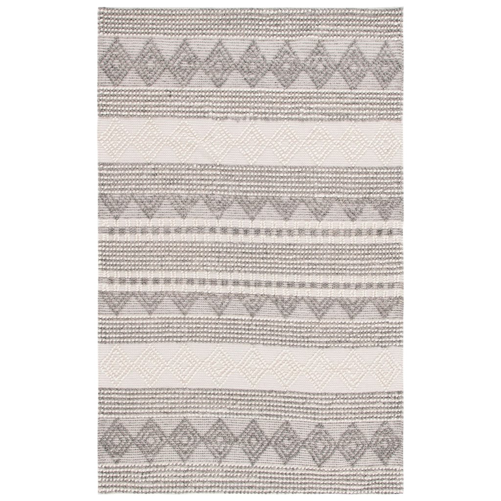 SAFAVIEH Handmade Natura Annedorte Wool Rug - Grey/Ivory - 9' x 12'