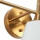 preview thumbnail 5 of 9, Nisa Mid-century Modern 4-Light Gold Bathroom Vanity Light Metal Wall Sconces - L 29.1"* W 7.9"* H 9"