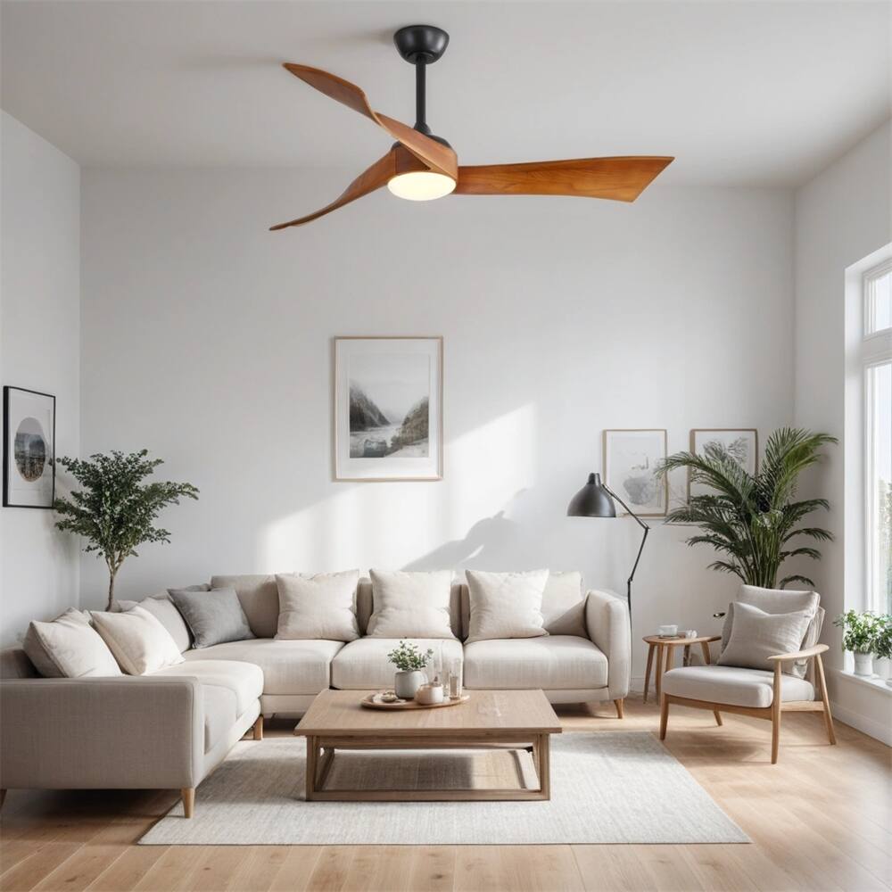 52" Dimmable Ceiling Fan with Remote Control,Reversible DC Motor - N/A