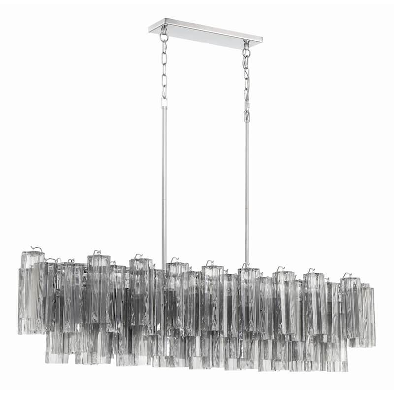 Addis 14 Light Polished Chrome Chandelier - 51.75"W x 14.25"H x 14"D